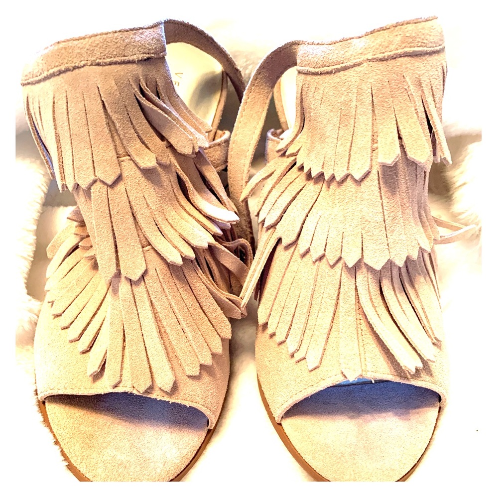 Ladies Very Volatile Suede Fringe Sandals